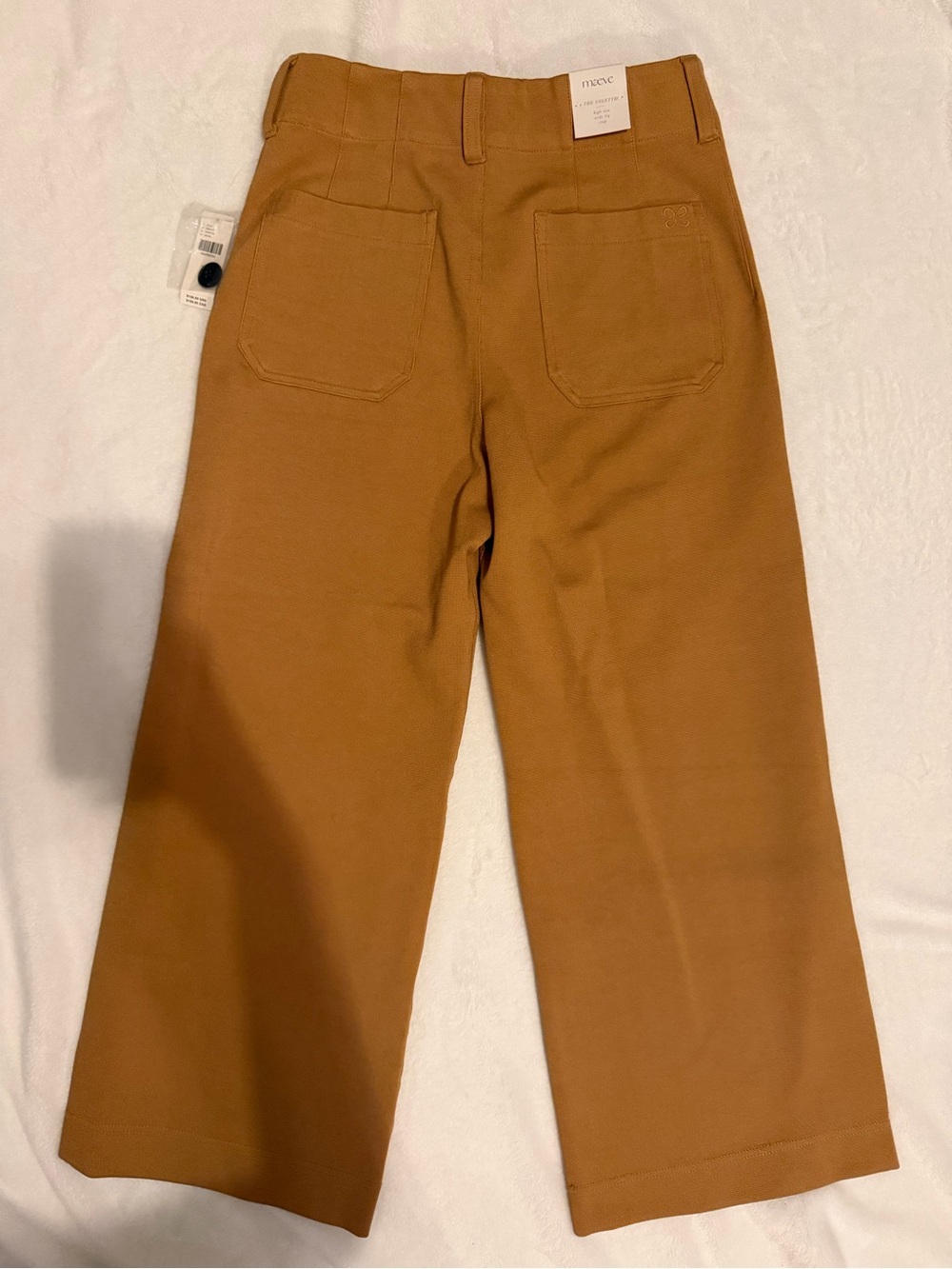Maeve Crop Wide-Leg Pants in Caramel Brown- NWT - Picture 3 of 3